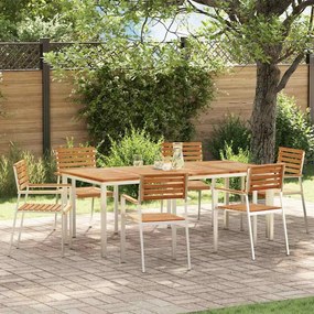 vidaXL Conjunto de Jantar para Jardim 7 pcs