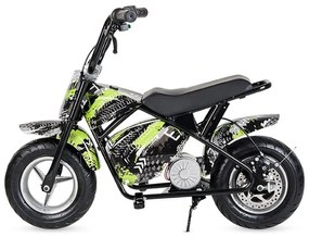 Mini moto eléctrica 300W 36V para crianças +5 anos, até 70Kg inclui 1 par de rodas GRAFFITY Verde