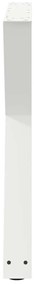 Pés para mesa de jantar 2 peças, branco, 80x(72-73,3) cm, aço