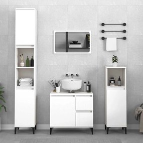 vidaXL Armário de casa de banho 65x33x60cm derivados de madeira branco