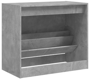 Sapateira 80x42x69 cm derivados de madeira cinzento cimento