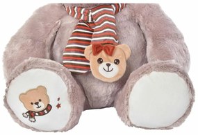 Urso de Peluche DKD Home Decor Branco Cachecol Castanho Infantil Urso 50 x 30 x 60 cm