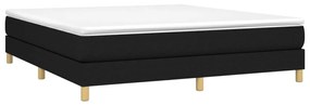 Estrutura de cama sem colchão 160x200 cm tecido preto
