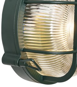 Candeeiro de Parede e Teto Exterior Verde Escuro Redondo IP44 - Noutica Industrial