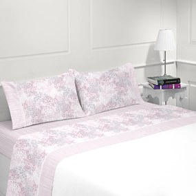 Jogo de lençóis 100% algodão - MADRID da Casa&Algodão: Cama 150cm - 1 sábana encimera 240 x 290 cm + 1 sábana bajera ajustable 150 x 200 + 30 cm + 2 fundas almohada 50x70 cm