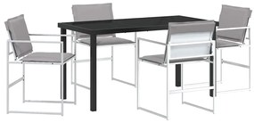 Conjunto de Jantar de Jardim com 5 Peças e Almofadas em Textileno Bran