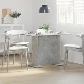 Mesa de jantar vidaXL Cinza Concreto 110x60x75 cm Madeira engenheirada