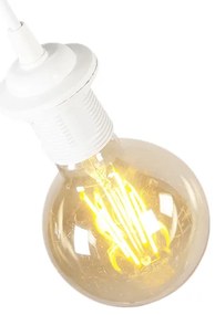 Candeeiro de suspensão rústico branco - Feather