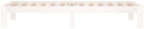 Estrutura cama pequena solteiro 75x190 cm madeira maciça branco