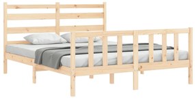Cama sem colchão 160x200 cm madeira de pinho maciça
