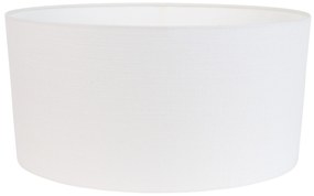 Abajur de Linho Branco Oval 50/33/25 Moderno