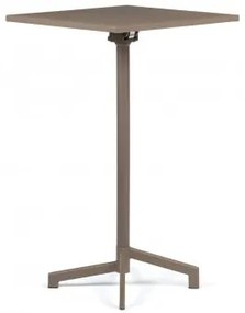 Mesa De Bar Quadrada Dely 60x60 Cm, Dobrável E Conversível Em 2 Alturas, Feita De Aço Toupeira - Sklum