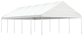 Gazebo com telhado 11,15x5,88x3,75 m polietileno branco