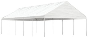vidaXL Gazebo com telhado 11,15x5,88x3,75 m polietileno branco