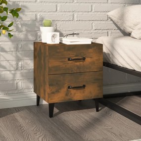 vidaXL Mesa de cabeceira 40x35x47,5 cm cor carvalho fumado