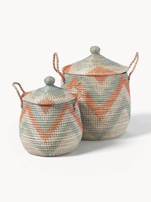 Cestos com tampas Mija, conjunto de 2