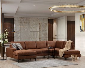 **** Sofá de Canto Porto Corner – Camel – 155 cm x 314 cm x 200 cm

**