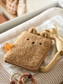 Capa para boletim de saúde, em sherpa, TEDDY BEAR bege