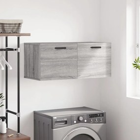 vidaXL Armário parede 80x36,5x35 cm derivados de madeira cinza sonoma