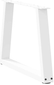 Pés para mesa de centro em V 2 peças Branco 70x(42-43,3) cm Aço