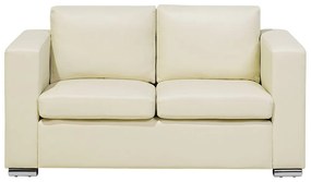 Conjunto de sofás com 6 lugares em pele creme HELSINKI Beliani