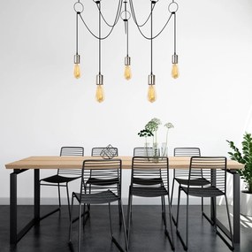 Candeeiro de Teto Sirin – Preto Níquel – 100 cm de diâmetro, 111 cm de