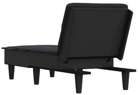 Chaise longue tecido preto