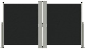 Toldo lateral retrátil 140x1200 cm preto