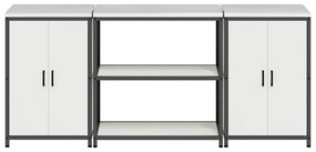 Conjunto de Armazenamento de Cozinha 3 pcs Branco