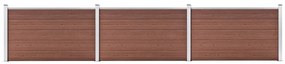 Painel de vedação para jardim 526x106 cm WPC castanho