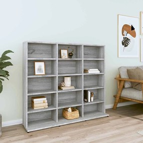 Armário p/ CD 100x23x89,5 cm derivados madeira cinzento sonoma