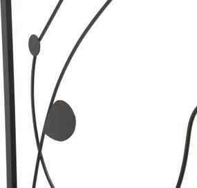 PAINEL DE PAREDE DE FERRO CORPO SIMPLES CONJUNTO 2 PEÇAS CM 50X1X100 PRETO