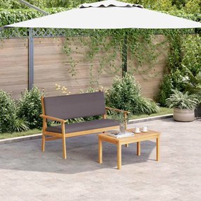 Conjunto de Sofás de Jardim de 4 Peças com Almofadas em Madeira Sólida de Acácia