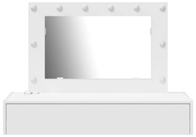 Mesa de Maquilhagem Suspensa com Luzes LED Brancas