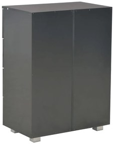 Aparador 60x35x80 cm derivados de madeira preto brilhante