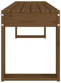 Banco de jardim 110x38x45 cm pinho maciço castanho-mel