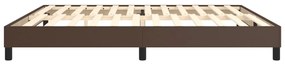 Estrutura de cama 200x200cm couro artificial castanho