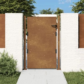 vidaXL Portão de jardim 100x125 cm Aço Corten