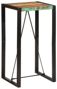 Mesa de bar 60x55x110 cm madeira recuperada maciça