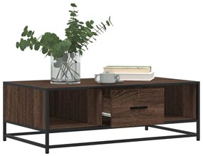 Mesa centro 100x57x35 cm deriv. madeira/metal carvalho castanho