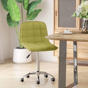vidaXL Cadeira de jantar giratória tecido verde