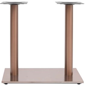Perna para mesa de bistrô 70x40x72 cm aço inoxidável cor bronze