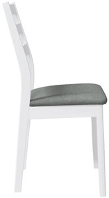 Cadeiras de jantar com almofadões 2 pcs madeira maciça branco