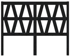 Cabeceira de cama 126x4x100 cm pinho maciço preto