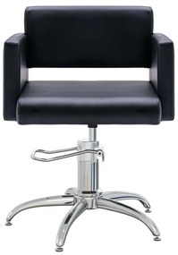 Cadeira de Cabeleireiro em Couro Artificial - Preto - Design Moderno