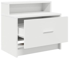 Mesas de cabeceira com gaveta 2 pcs 51x31x47 cm branco