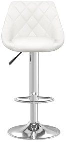 Bancos de bar 2 pcs couro artificial branco