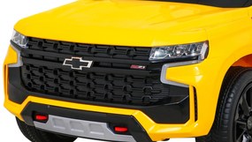 Carro elétrico para Crianças 12V Chevrolet Tahoe Rodas de EVA, Assento de couro Amarelo