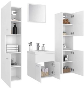 Conjunto de móveis de casa de banho contraplacado branco