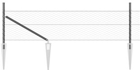 Cerca Hexagonal vidaXL Cinza 0.4x10 m Aço